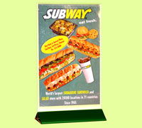 trifold table top dual side display